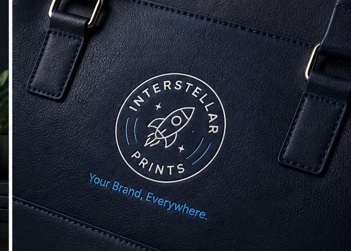 Leather Bag — Branding close-up