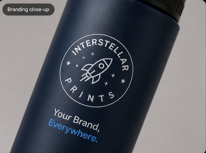 Sports Bottle — Branding close-up